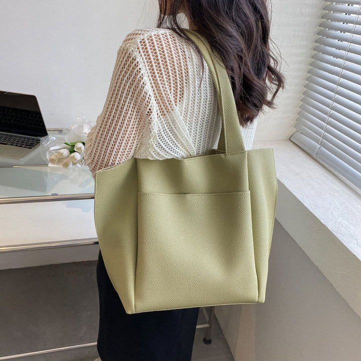 Women's Leather Shoulder Tote  Bag - Luxe Ethical Spacious Versatile