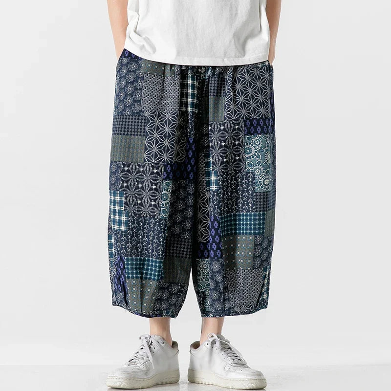 SHIBUYA PATCHWORK WIDE-TROUSERS