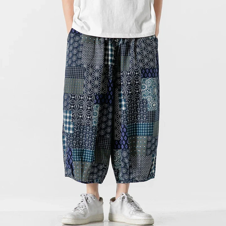 SHIBUYA PATCHWORK WIDE-TROUSERS