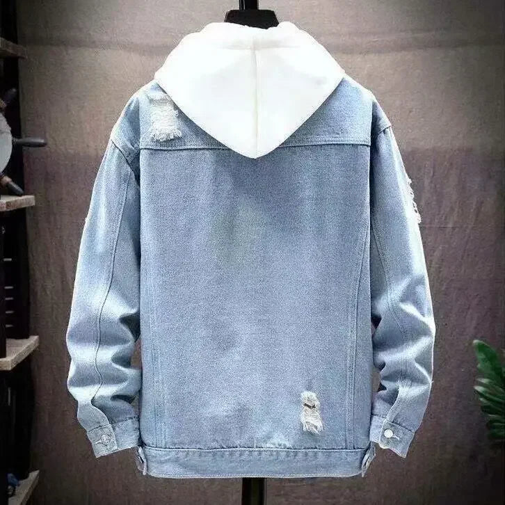 SHOREDITCH FRAY-EDGE JEAN JACKET