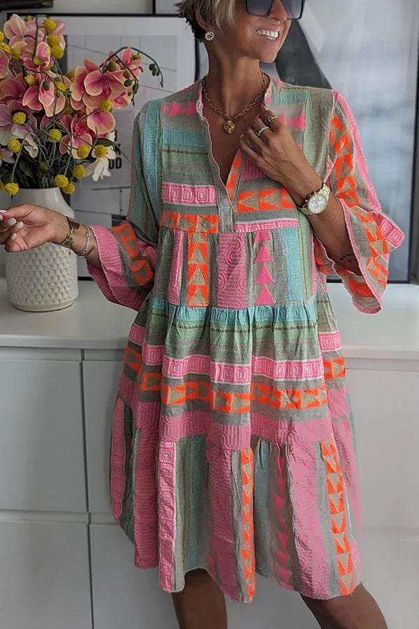 Isla – Boho Tiered Swing Dress