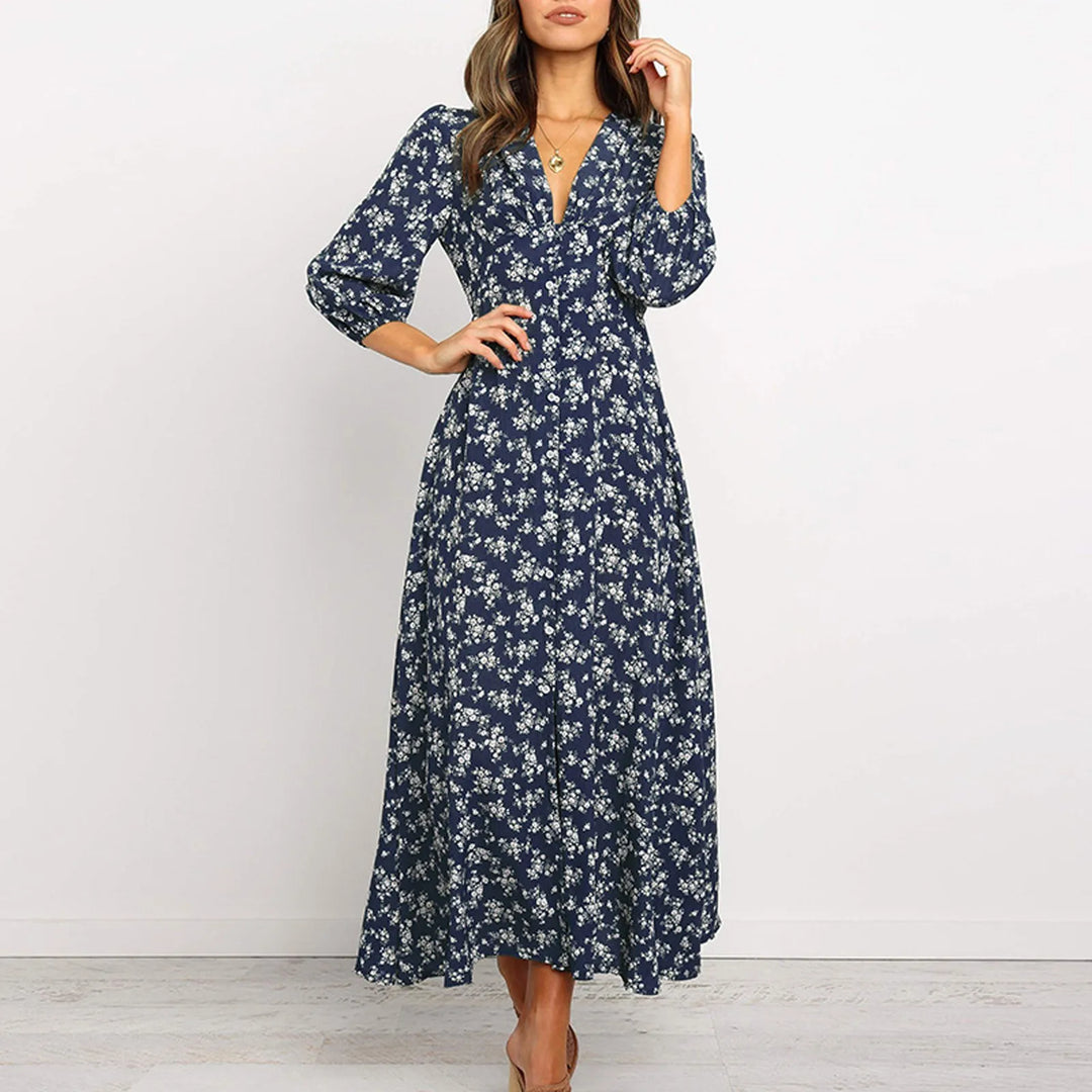 Isabella™ - V-neck Floral Dress