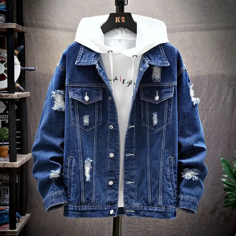 SHOREDITCH FRAY-EDGE JEAN JACKET