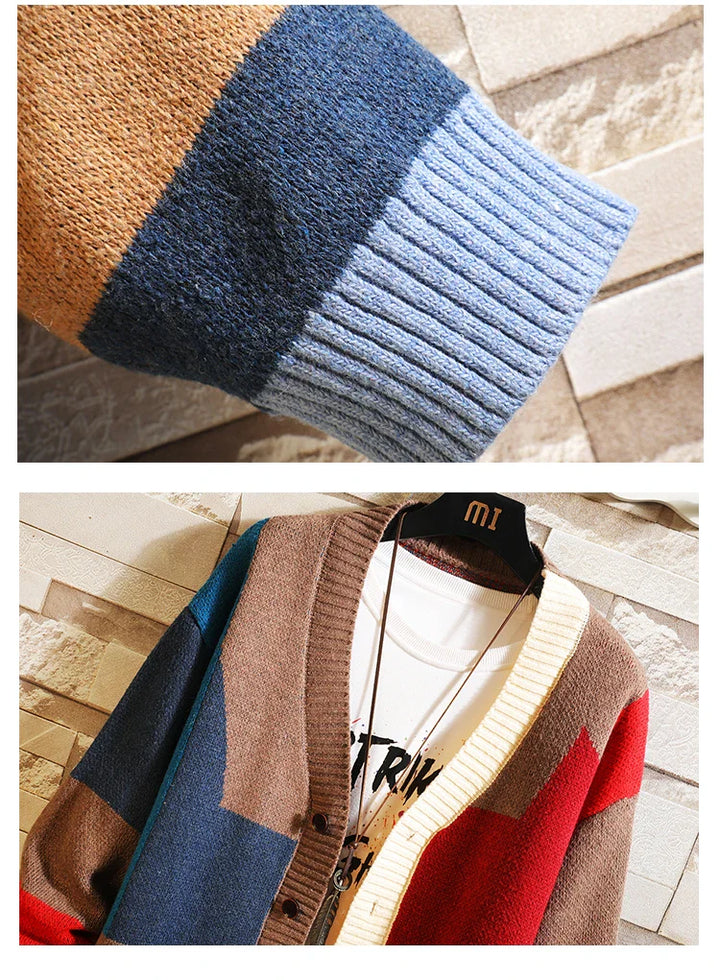 NORDIC PATCHWORK CARDIGAN
