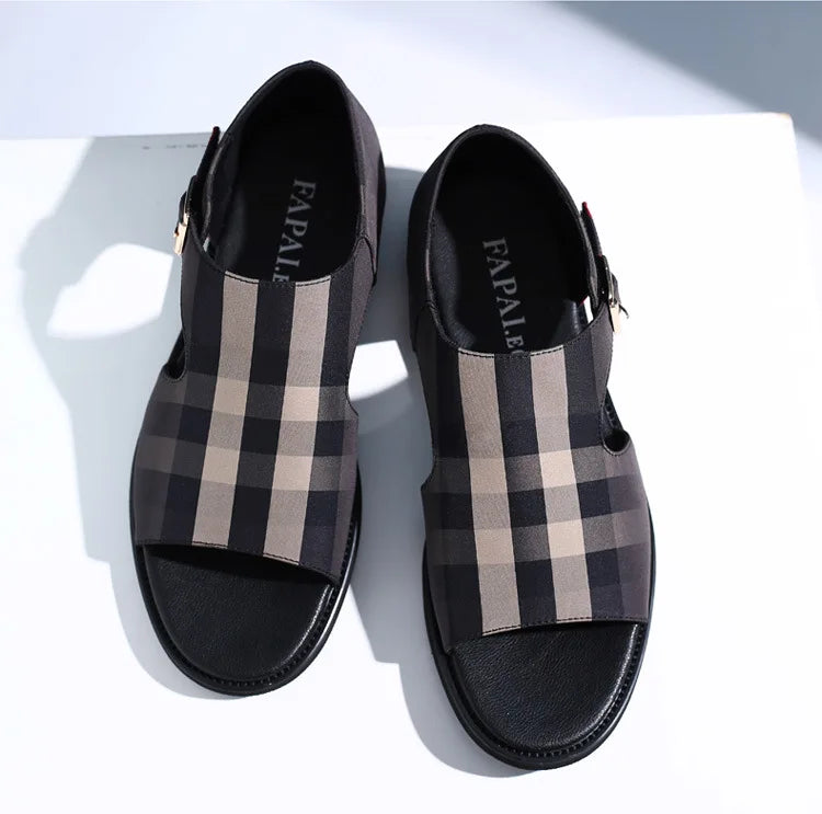 BAYSIDE CHECK SLIDE SANDAL