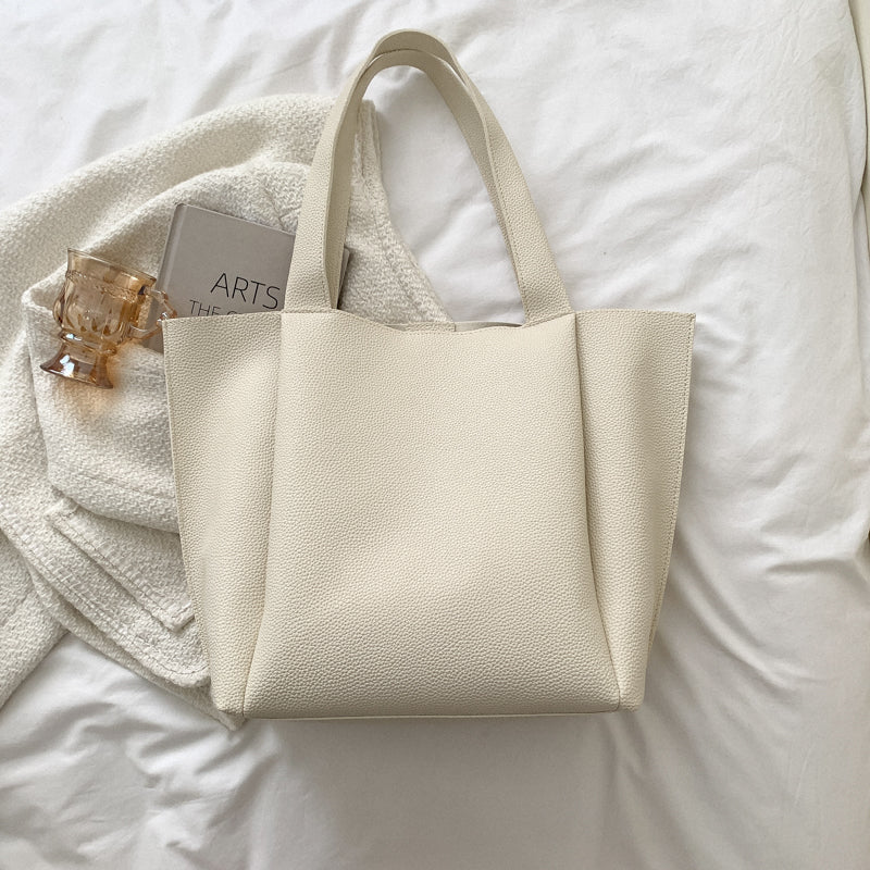 Women's Leather Shoulder Tote  Bag - Luxe Ethical Spacious Versatile