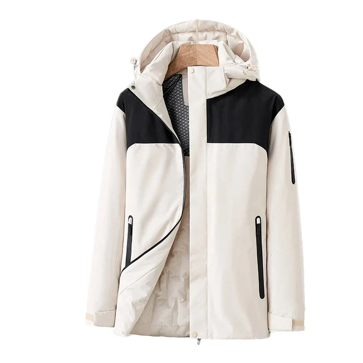 Women's Waterproof Jacket – Windproof Outdoor Coat – Detachable Hood – Zipper Pockets