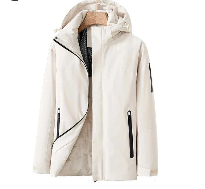 Women's Waterproof Jacket – Windproof Outdoor Coat – Detachable Hood – Zipper Pockets