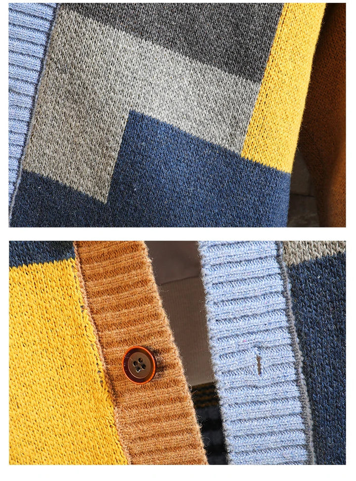 NORDIC PATCHWORK CARDIGAN