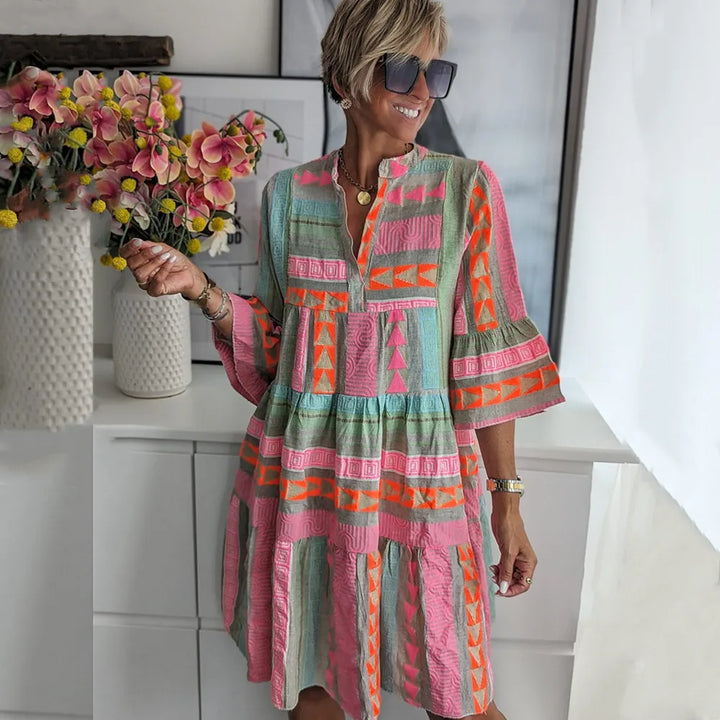 Isla – Boho Tiered Swing Dress