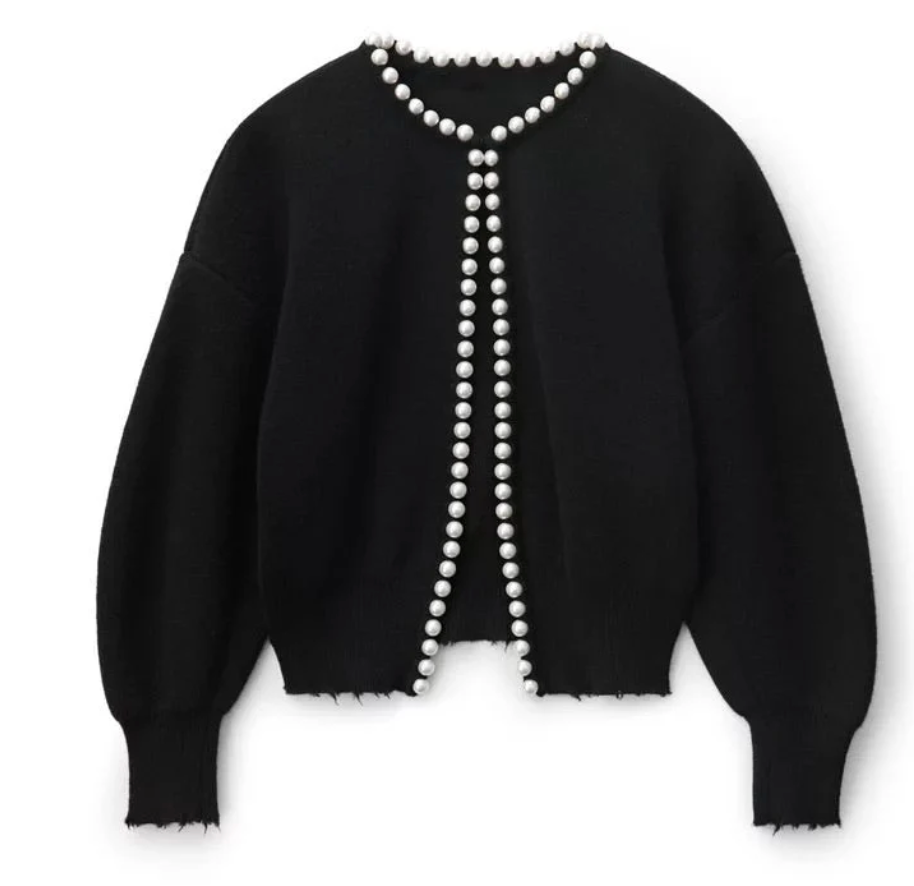 Stacy | Elegant Pearl Cardigan