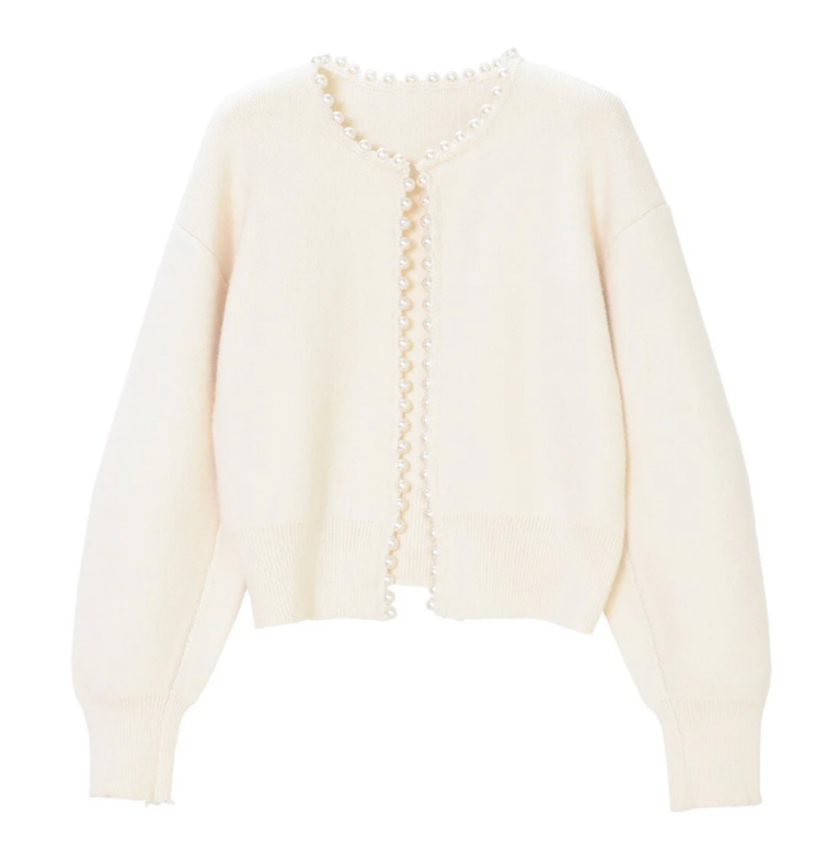Stacy | Elegant Pearl Cardigan
