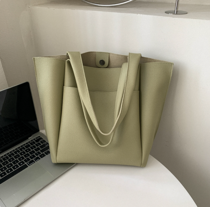 Women's Leather Shoulder Tote  Bag - Luxe Ethical Spacious Versatile