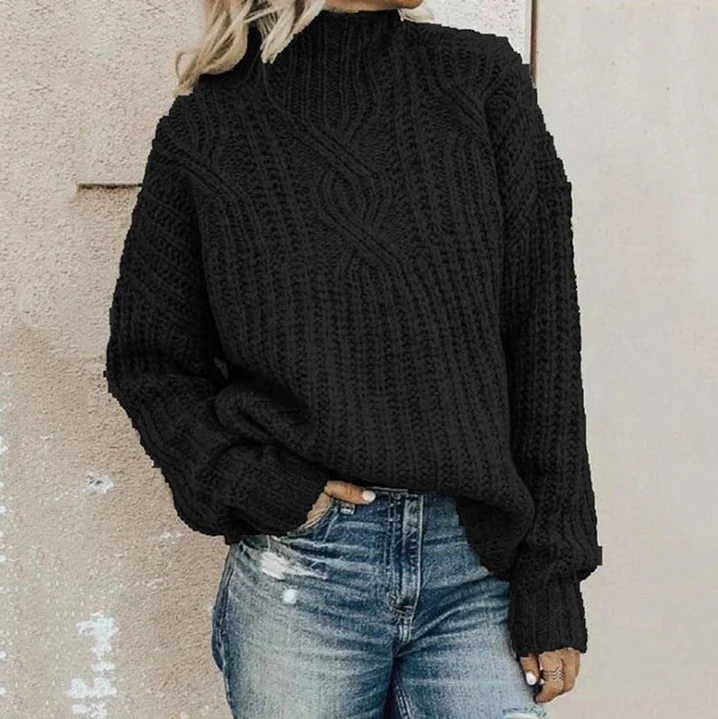 Carolyn | Stylish Cable Knit Turtleneck Sweater