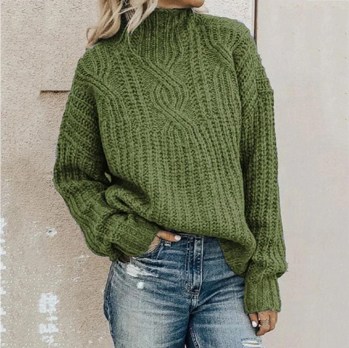 Carolyn | Stylish Cable Knit Turtleneck Sweater