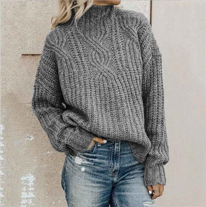 Carolyn | Stylish Cable Knit Turtleneck Sweater