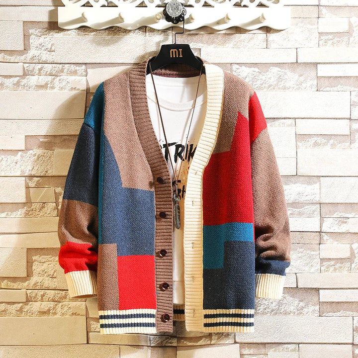 NORDIC PATCHWORK CARDIGAN