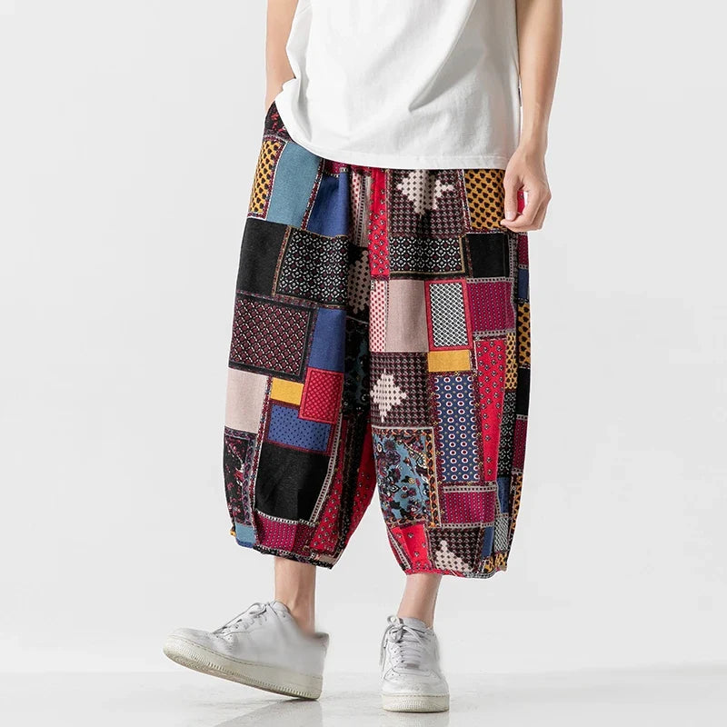 SHIBUYA PATCHWORK WIDE-TROUSERS
