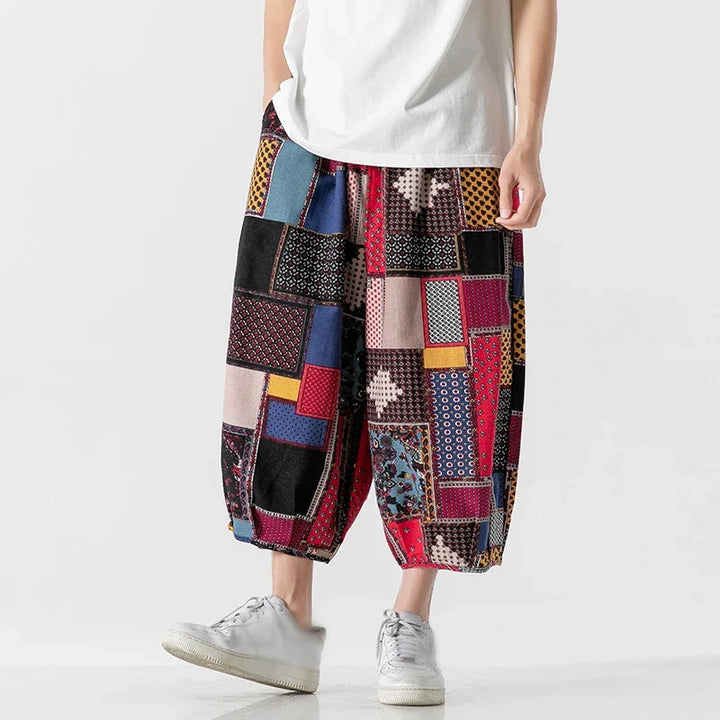 SHIBUYA PATCHWORK WIDE-TROUSERS