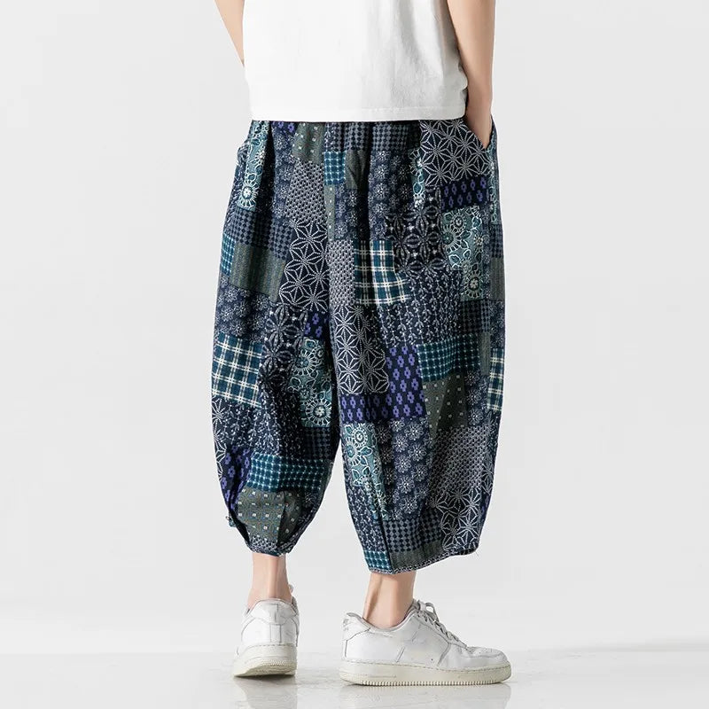 SHIBUYA PATCHWORK WIDE-TROUSERS