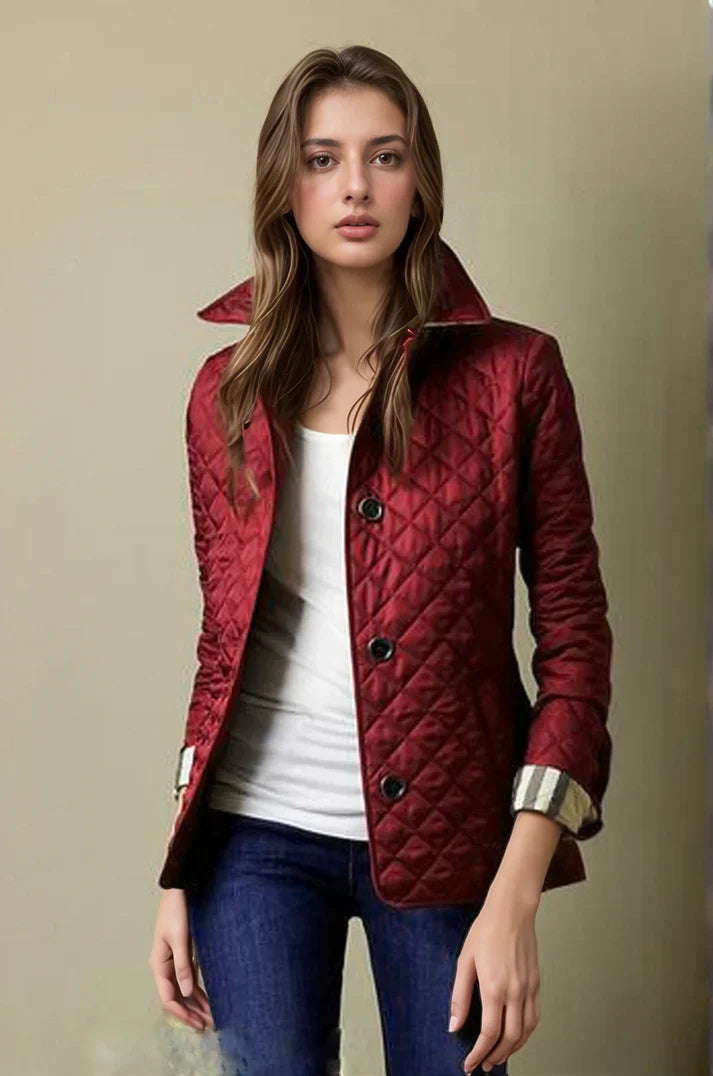 Stylish Quilted Jacket - Classic Button-Up Design with Lightweight Warmth