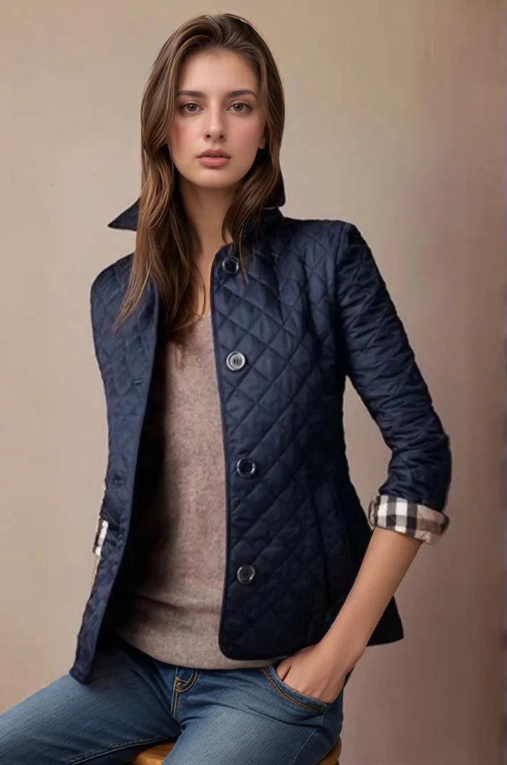 Stylish Quilted Jacket - Classic Button-Up Design with Lightweight Warmth