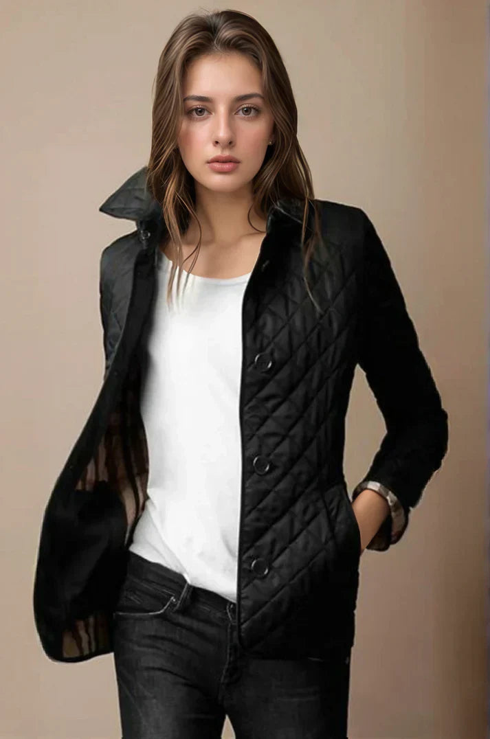 Stylish Quilted Jacket - Classic Button-Up Design with Lightweight Warmth