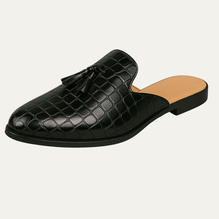 Men’s Leather Mule Loafers – Slip-On Comfort & Style