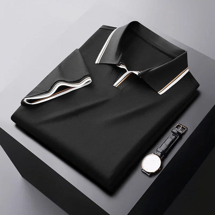 VINCENZO PRESTIGE SILK POLO SHIRT