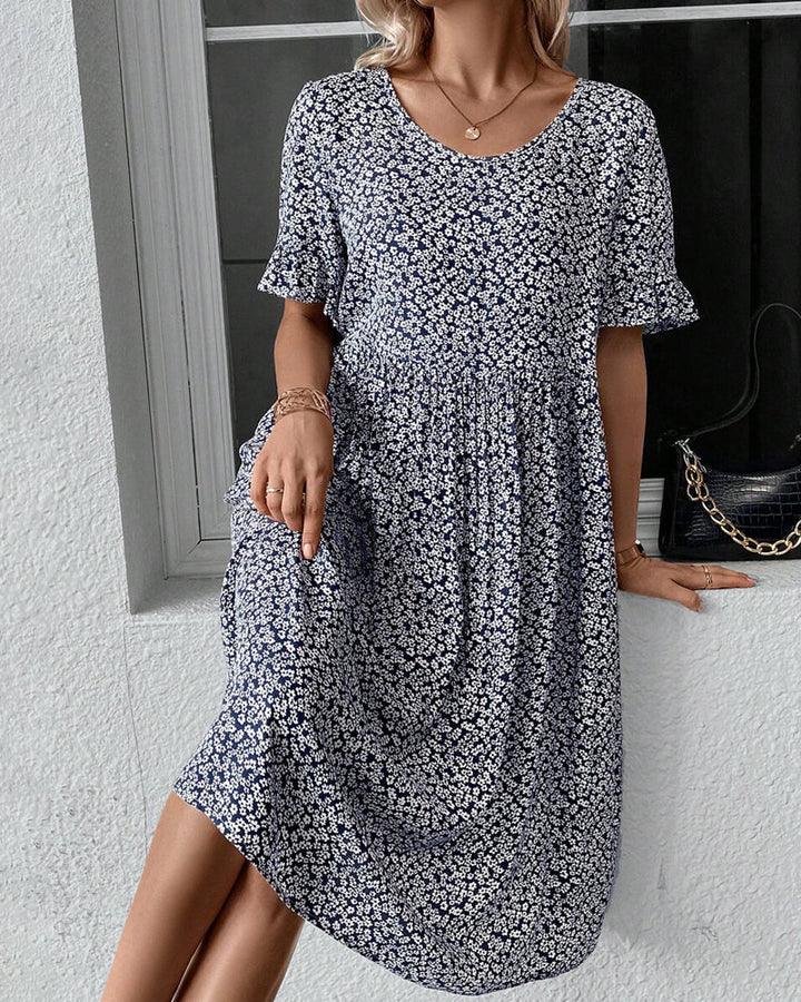 Isabella™ Elegant Floral Midi Dress for Women