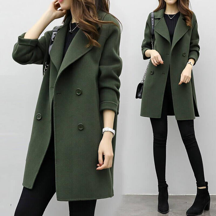 Women's elegant long overcoat