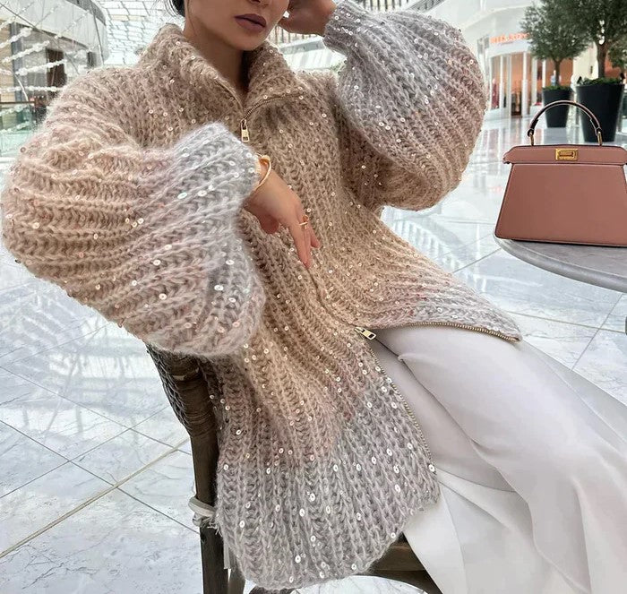 Janice | Elegant Glitter Cardigan