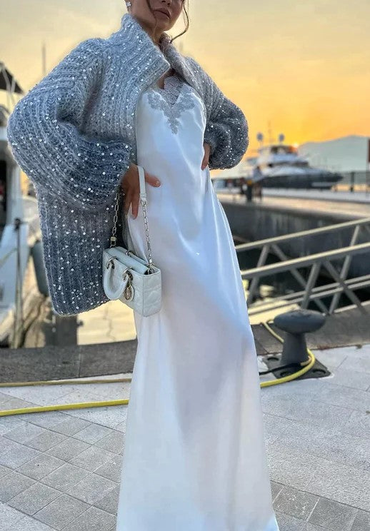 Janice | Elegant Glitter Cardigan