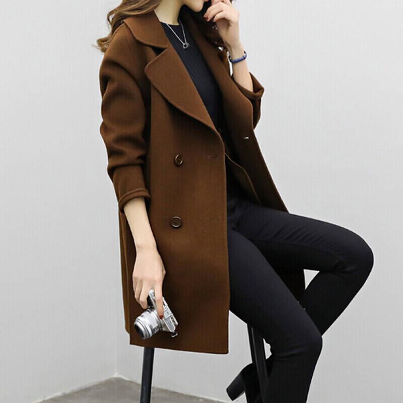 Women's elegant long overcoat
