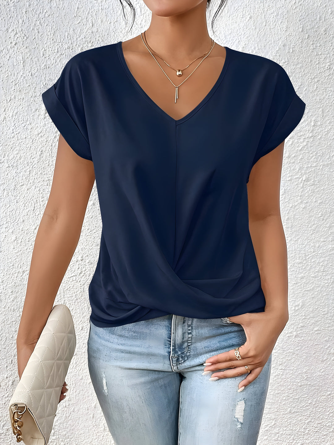 Elizabeth | V-Hals Twist Front Top