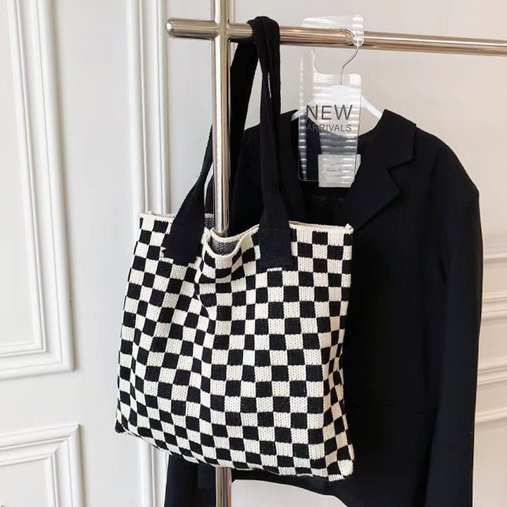 Women's Crocheted Tote Bag - Stylish Handmade Spacious Durable