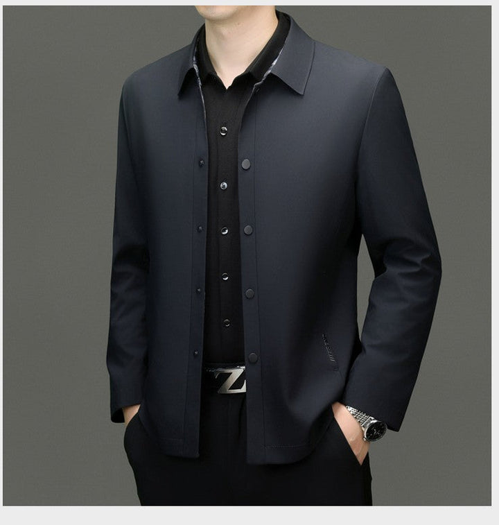 Lightweight single breasted down jacket for men