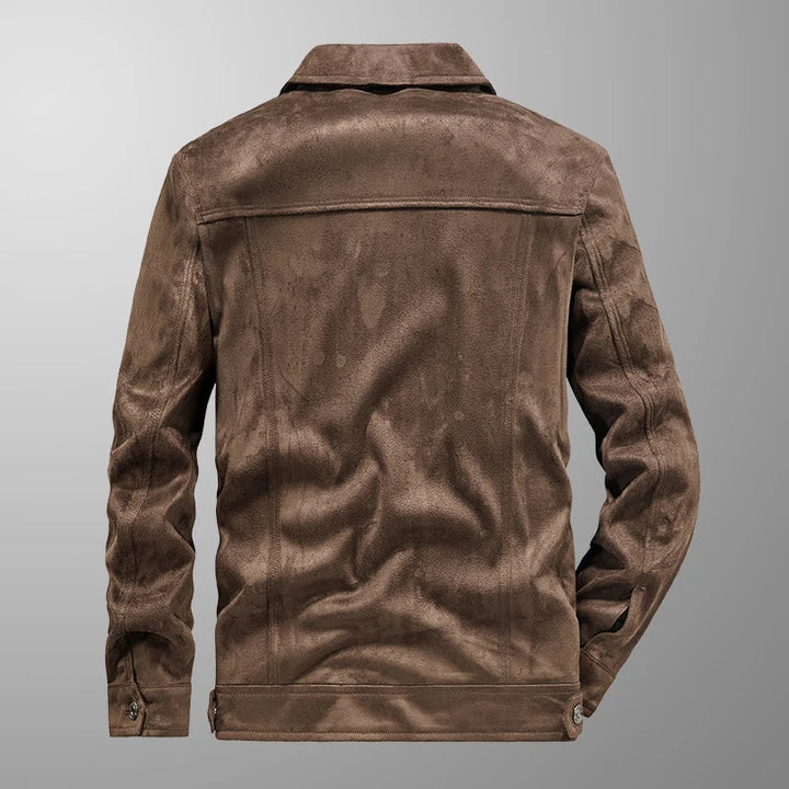 The Vintage Suede Cargo Jacket for Men — Lightweight Outdoor Style