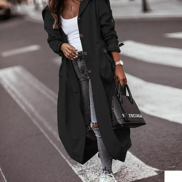 Elnara | Chic Long Waterproof Coat with Lightweight Design for Spring