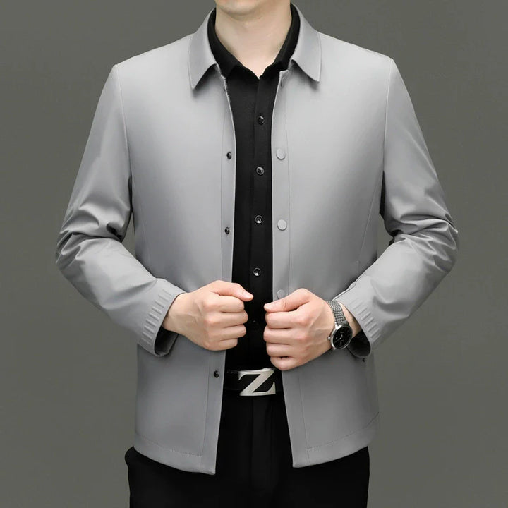 Lightweight single breasted down jacket for men