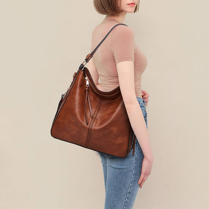 Macy - Stylish Large Leather Tote Bag for Women