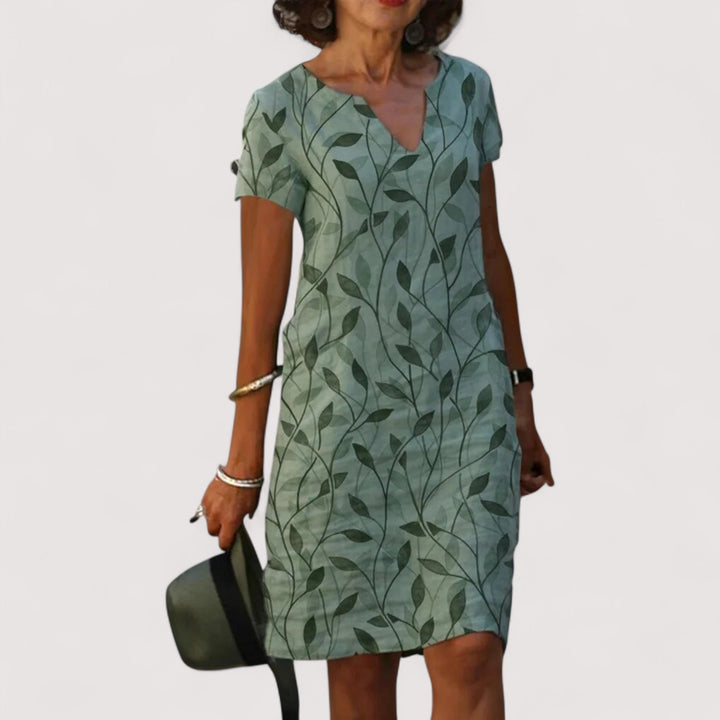Victoria™ | V-Neck Printed Dress