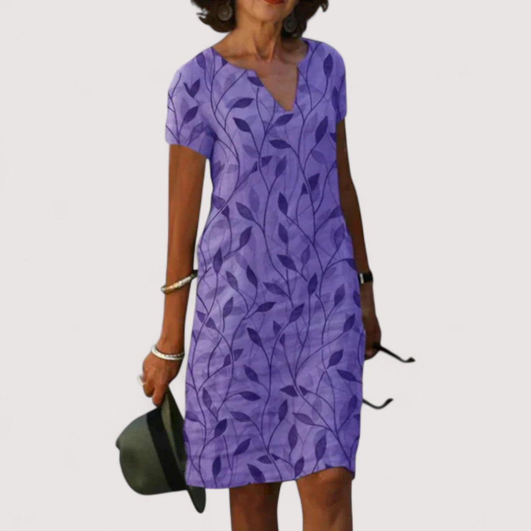 Victoria™ | V-Neck Printed Dress