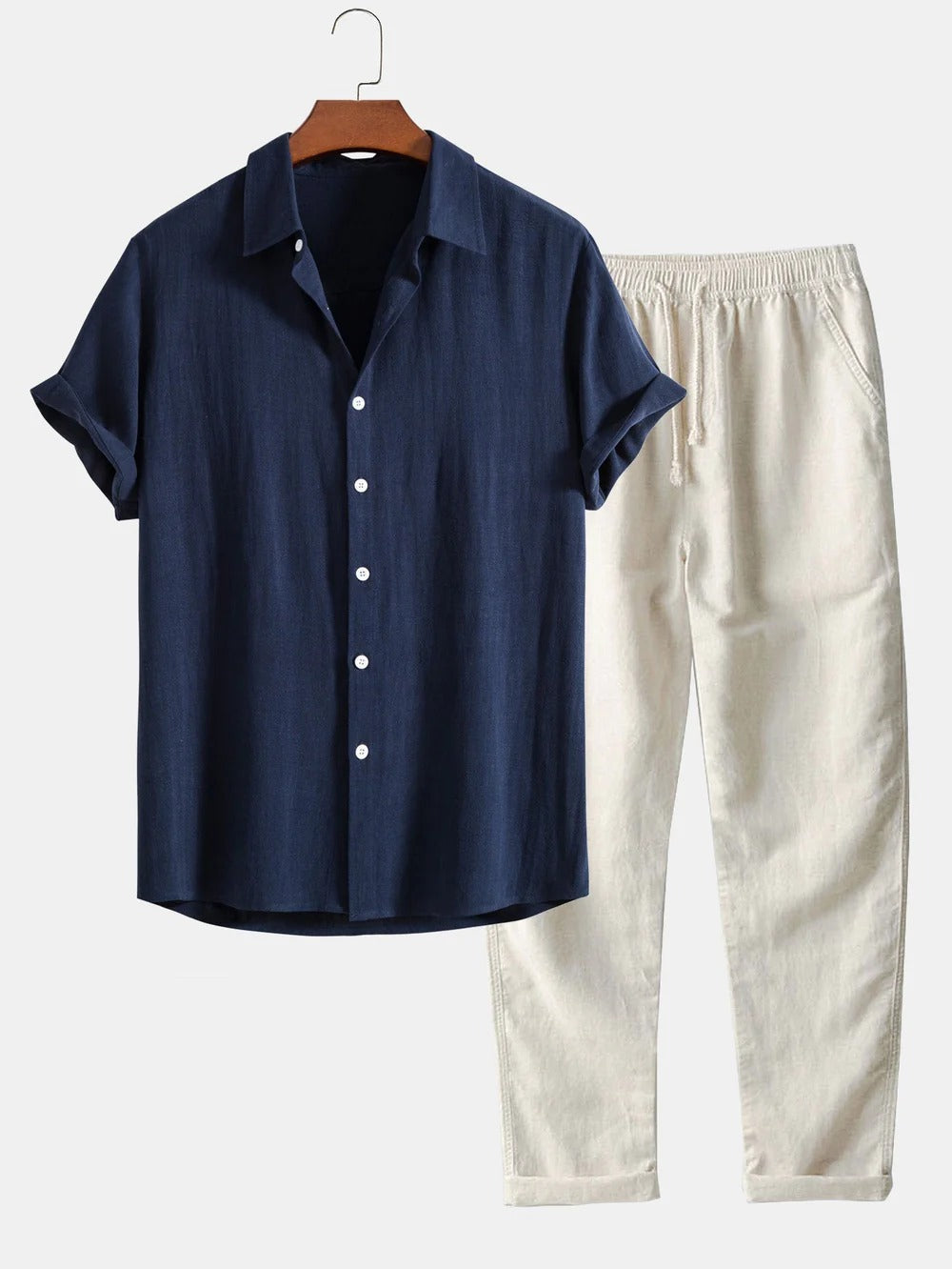 The Amalfi Linen Set – Summer Shirt & Trousers for Men