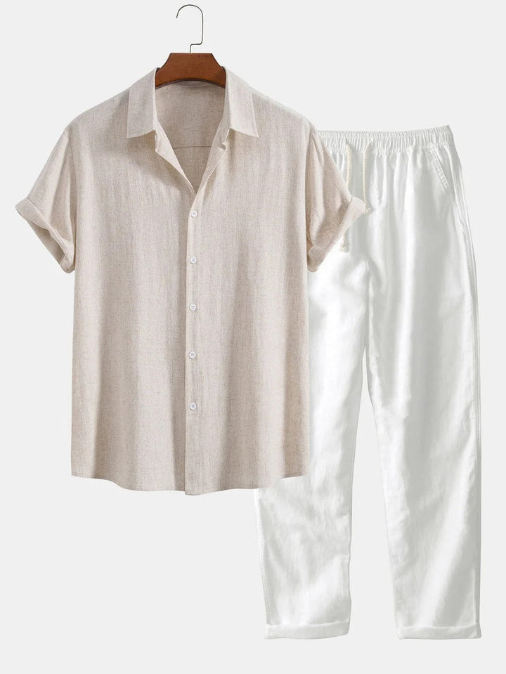 The Amalfi Linen Set – Summer Shirt & Trousers for Men