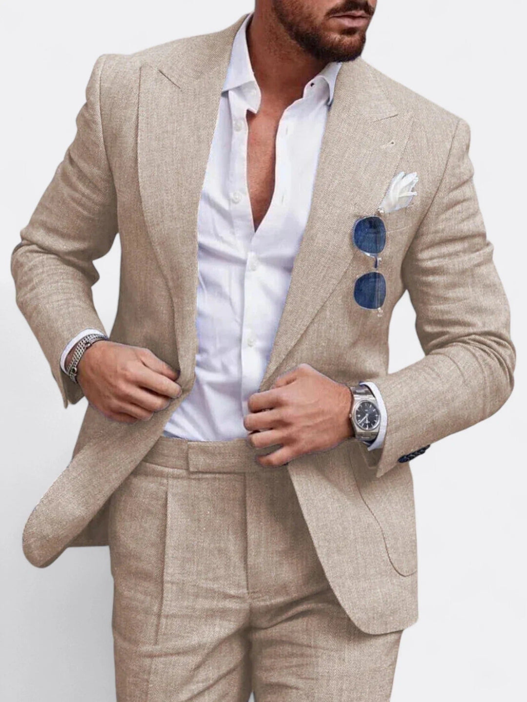 The Amalfi Linen Wedding Guest Men Suit