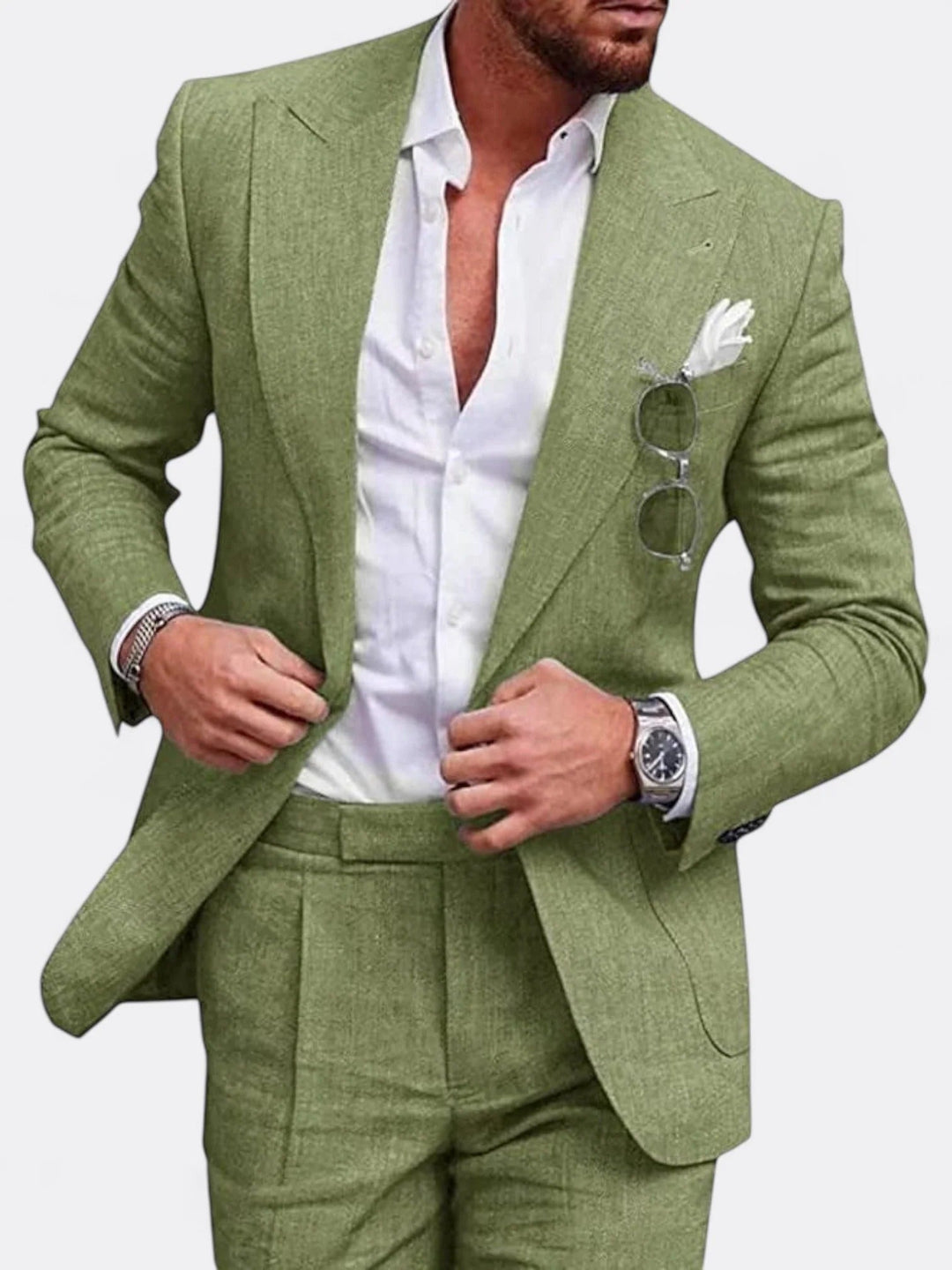The Amalfi Linen Wedding Guest Men Suit
