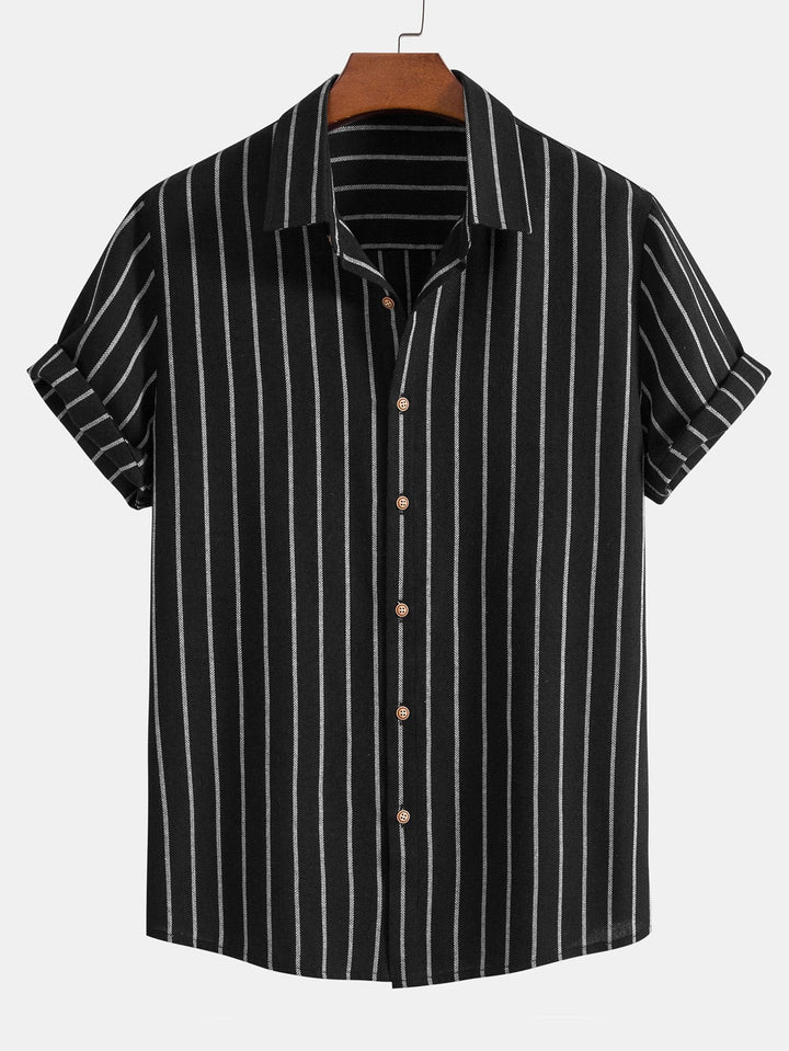 Striped Shirt & Relaxed Trousers Set