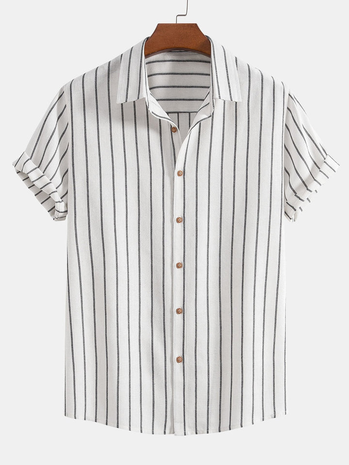 Striped Shirt & Relaxed Trousers Set