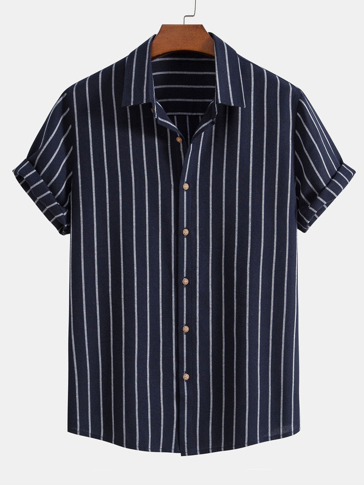 Striped Shirt & Relaxed Trousers Set
